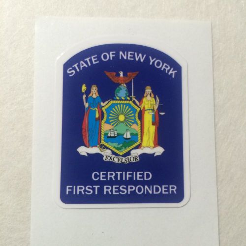 New York State Certified First Responder Exterior applied Decal 4&#034;