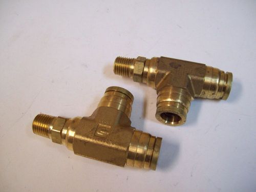 Parker 171pmt-8-4 low pressure fitting tee swivel - 2pcs - new - free shipping for sale