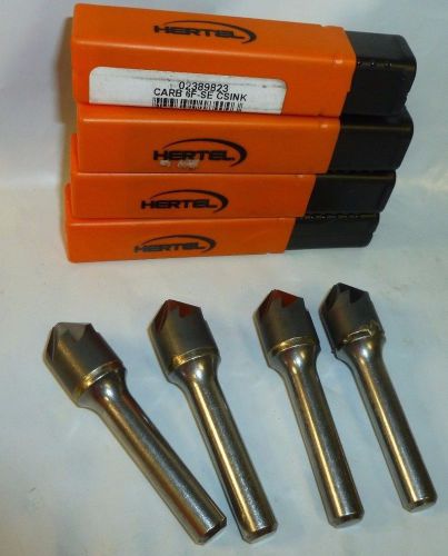 Lot of 4 5/8&#034; head diameter, 90 degree included angle, 6 flute, solid carbide for sale