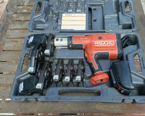 Ridgid Propress RP330 Hydraulic Battery Operated Crimper 18v 2 Batteries 6 Jaws