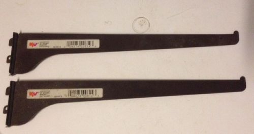 Hardware kv 1pair 12&#034; brown shelglf brackets 180 bn 12 knape and vogt for sale