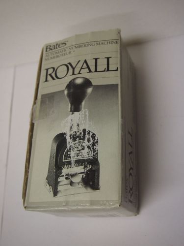 1964 - Bates Royall Automatic Numbering Machine (Model  RNM6-7) Box Included