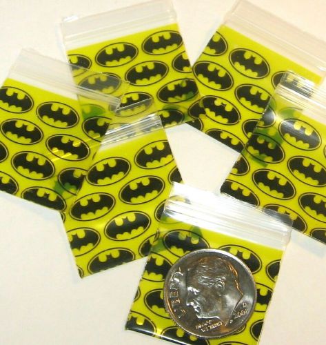 Batman baggies 1000 Mini ziplock bags  1 x 1&#034; Apple reclosable 1010