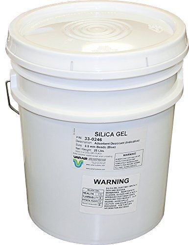 Van Air Systems 33-0246 Pail Indicating Silica Gel, Re-Sealable, Blue to Pink
