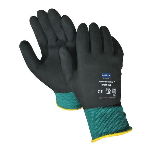 North safety nf35f northflex oil grip gloves - nitrile coating - green - xl for sale