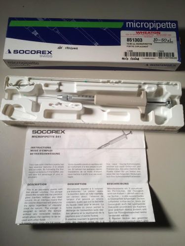 Socorex Wheaton 10-50 uL Micropipette NICE