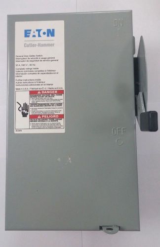 CUTLER-HAMMER GENERAL DUTY SAFETY SWITCH 30 A~240 V EATON