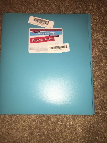 Smead Campus.org Poly Subject File Folder 10 Pockets Letter Size Teal Free Ship
