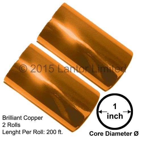 Hot stamp foil stamping tipper kingsley 2rolls 3&#034;x200ft copper#bw88-910e-s2-1&#034;# for sale