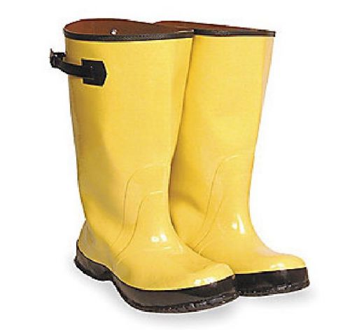 Rainfair Overboot, Size 10, Men&#039;s, Adj Strap, Yellow, Rubber, Waterproof,|PR1|RL