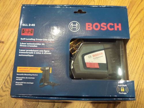 Bosch GLL 2-45 Self-Leveling Long-Range Cross-line Laser BRAND NEW  SEALED BOX