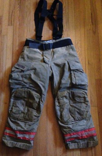 Firefighter bunker turnout pants w/ suspenders - globe g-xtreme - 36 x 30 - 2005 for sale