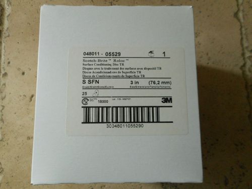 3M Scotch-Brite Roloc 3&#034; Surface Conditioning Disc #05529 Qty.(25) Per Box.
