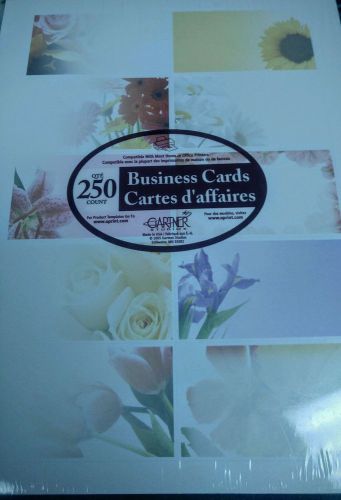 BRAND NEW SEALED PACK OF 250 GARTNER STUDIOS BUSINESS CARDS BEAUTIFUL FLOWERS