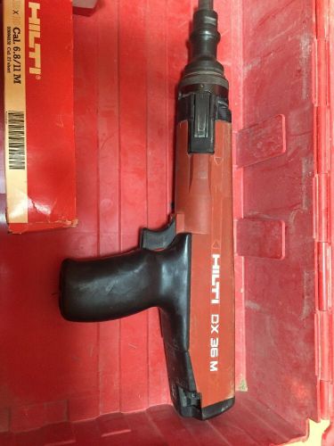 Used Hilti DX36M  DX 36 M Powder Actuated Nail Gun With Extras And Case