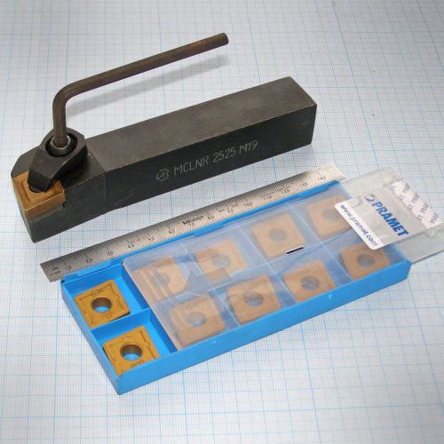 Indexable Toolholder MCLNR 2525 M19 + 10 CNMG 190616E-R PRAMET Carbide Inserts