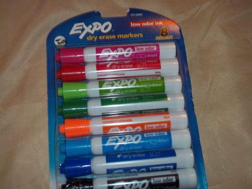 8 COUNT EXPO DRY ERASE MARKERS LOW ODOR NIP