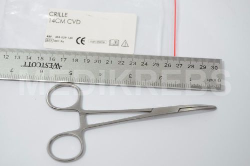 5 pcs Crille Forcep CURVED &#034;KREBS&#034; 14 cm German Steel