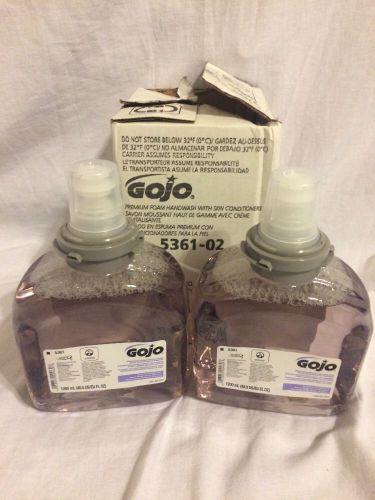 2 Gojo Premium Foam Handwash w/ Skin Conditioners - 5361- NEW Exp 3/2019