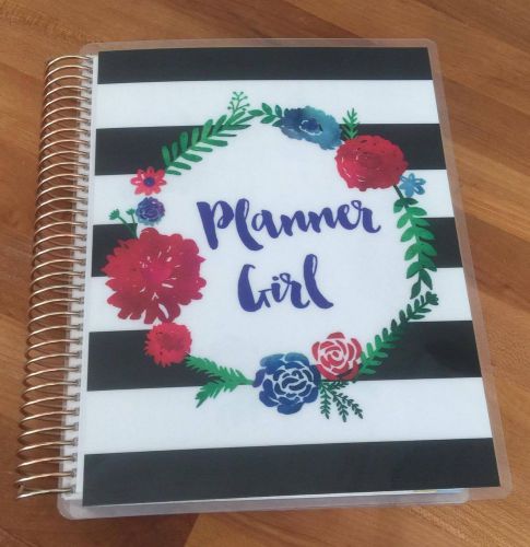*Planner Girl* B/W Stripe Cover Set for use with Erin Condren Life Planner