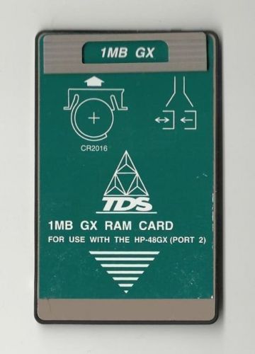 TDS 1MB RAM Card for HP 48GX Calculator (Battery Included)