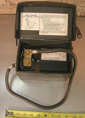 PACIFIC INDICATOR CO., MODEL No. AM-500, SCR CONTROL TESTER, 0 - 500 ADC, W/CASE