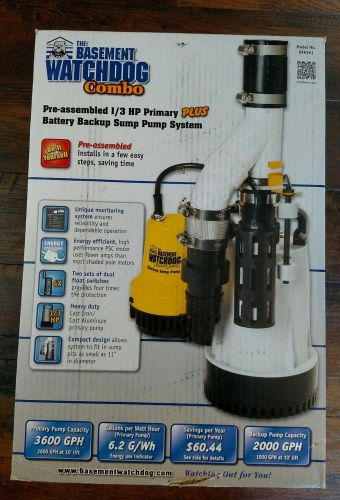 The Basement Watchdog DFK961 Combo 1/3 HP Primary PLUS Battery Backup Sump Pump