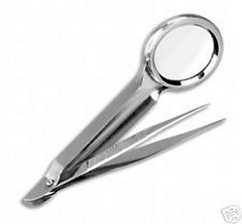 6 Magnifying Tweezers forceps W/MAGNIFYING GLASS 3.50&#034;  EMS Surgical Instruments