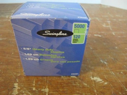 NEW SWINGLINE SWI35351 HEAVY DUTY STAPLES 5,000 PER BOX 5/8&#034; 120 SHEET STAPLES