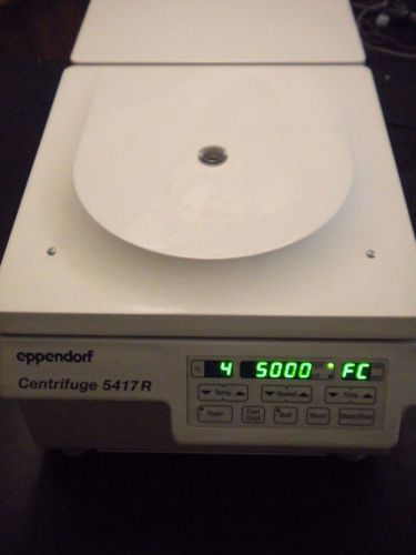 Eppendorf 5417r refrigerated centrifuge with rotor low temp microcentrifuge for sale
