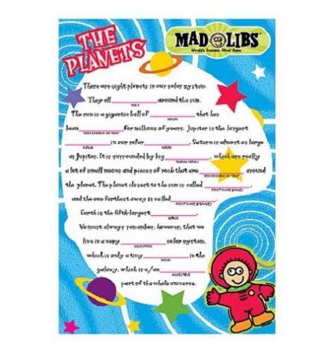 The planets mad libs mural dry erase surface 24x18 inch for sale