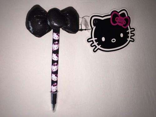 Hello Kitty Metallic Black Pillow Bow Pen