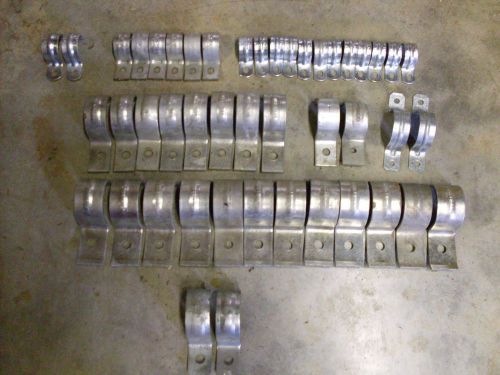 New lot of 44 emt conduit clamps / straps  1 1/2&#034;  1/ 1/4&#034;  1&#034;  3/4&#034; for sale