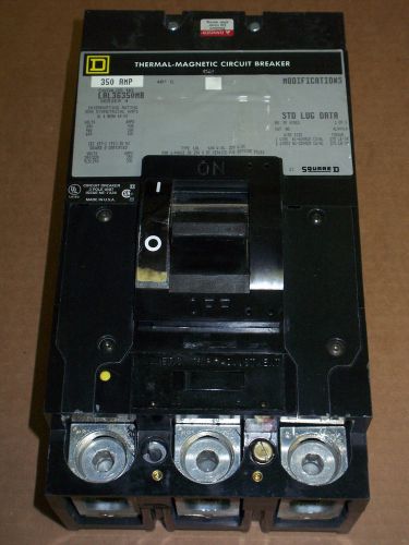 Square d lal 3 pole 350 amp 600v lal36350mb circuit breaker gray label for sale