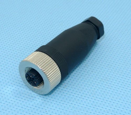 M12 thread locking connector female 5pin cable side assembly connector x1pcs for sale
