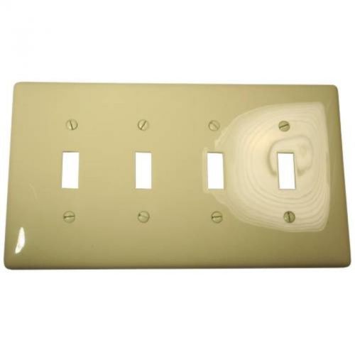 Wallplate Midi Toggle 4-Gang Ivory HUBBELL ELECTRICAL PRODUCTS NPJ4I