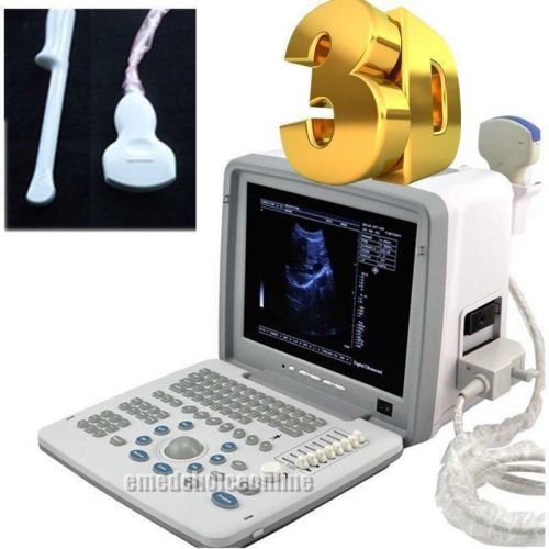 2015 digital laptop ultrasound scanner+convex+ transvaginal probe+ 3d  image-dhl for sale