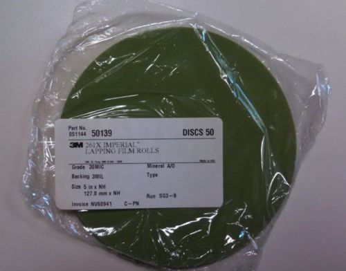 3m lapping discs 5xnh 30mic 3 mil 261x 90632 aluminum oxide 50 discs per pack for sale