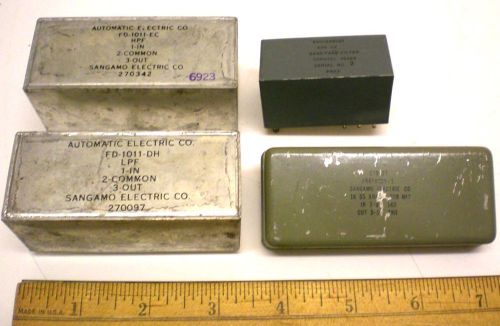 4 BAND PASS FILTERS,1 Low Pass,1 High Pass, SANGAMO, Herm.Sealed, Made in USA