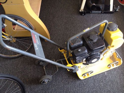 Wacker vp 1550 walk behind plate compactor with wheel and water kit belt drive for sale