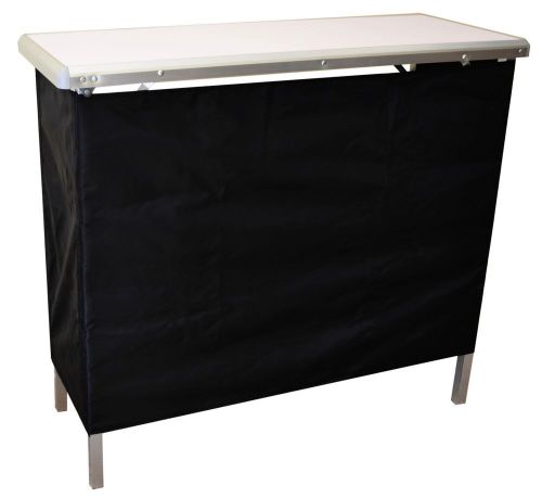 Ultra-Portable High Top Trade Show Counter - with Black Skirting