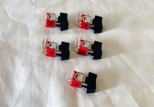5 pcs DPDT mini rocker switch 0.1&#034; 2.5mm pin pitch 1.5A 250VAC new