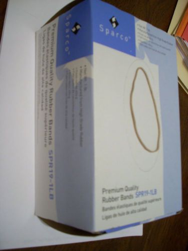 1 lb. of SPARCO - High Grade Rubber Bands SPR19 Size 3.5 inches by one sixteenth