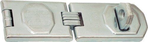 Abus 110/155 c 6-1/4-inch hardened steel concealed hinge pin hasp, silver for sale