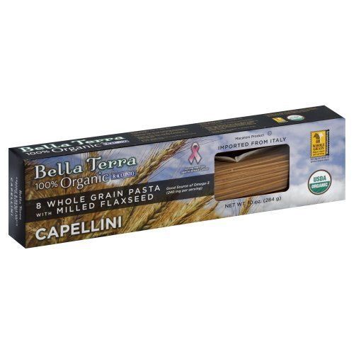 Bella Terra 8 Whole Grain Capellini with Flaxseed 10.0 OZ (Pack of 3)