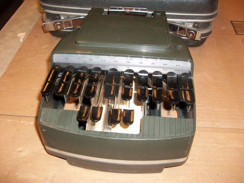 Vintage Stenograph Reporter Model Machine with carrying case
