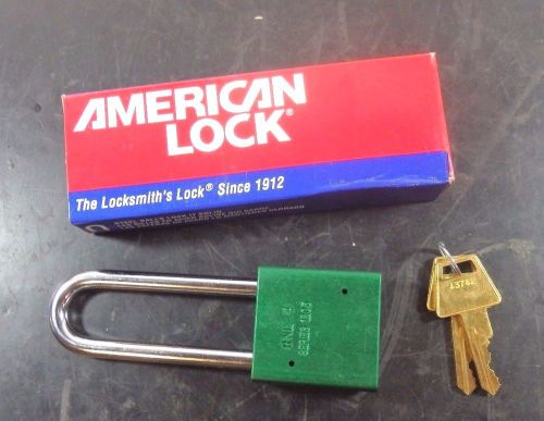 American Lock Wide Solid Aluminum Padlocks, Green, A1207KAGRN, QTY 4, |PS2|