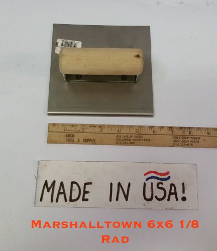 Marshalltown brand (USA) 6 x 6 1/8 &#034; Corner Radius Trowel with Wood Handle