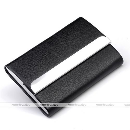 Fashion Gift Stainless Steel Business ID Name Credit Cards Holders Case Black
