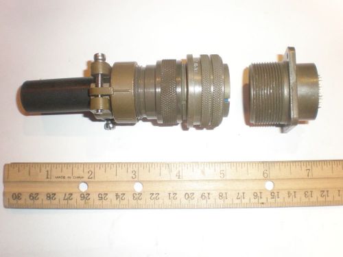 New - ms3106a 22-14s (sr) with bushing and ms3102a 22-14p - 19 pin mating pair for sale